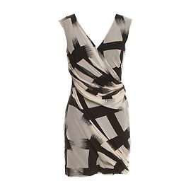 Diane Von Furstenberg DvF Francia Seidenkleid Schwarz Roh