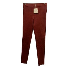 American Vintage Lambs leather trousers Rouge