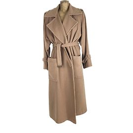 Autre Marque WALLIS 1980s Wool and Cashmere Coat Caramel Caramel