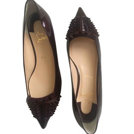 Christian Louboutin-Ballet flats-Dark red