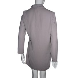 Topshop-Envoltório vestido com cintura gravata-Cinza