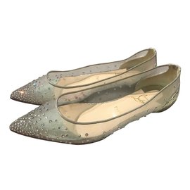 Christian Louboutin-Christian Louboutin gold sequinned flats-Golden