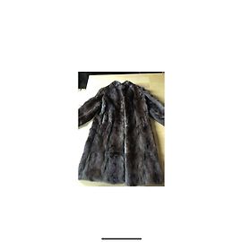 Autre Marque Marc Pochet Long Mink Coat Brown Brown Dark brown