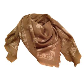 Alexander Mcqueen-Silk scarves-Khaki