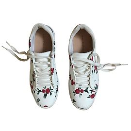 Zara Baskets Fleurs brodées Blanc