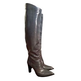 Botas Plein Sud de couro verde cinza 36 Verde Cinza