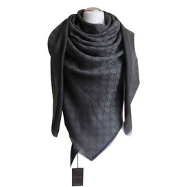 Gucci-guccissima scarf Gucci new-Dark grey