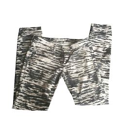 Isabel Marant Etoile Jeans Zebra Print Samt Zebra-druck