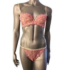 Autre Marque Ensemble de lingerie Wacoal T90B rose et blanc Rose