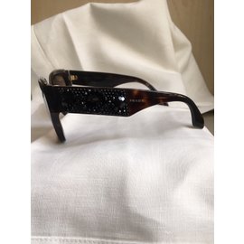 Prada-Des lunettes de soleil-Marron foncé