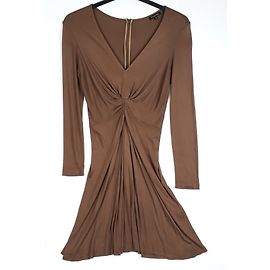 Schönes Massimo Dutti Drapiertes Kleid Größe M Hellbraun