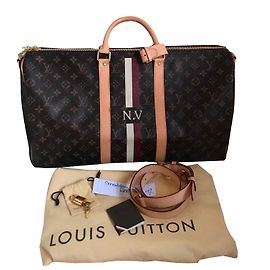 Louis Vuitton Keepall Shoulder Strap "My Monogram" Dark brown