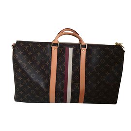 Louis Vuitton-Keepall Shoulder Strap "My Monogram"-Dark brown
