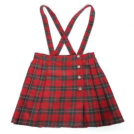 CACHAREL Jupe plissée écossaise rouge Taille 6 -7 ans Rouge