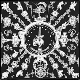 Hermès Schals Schwarz