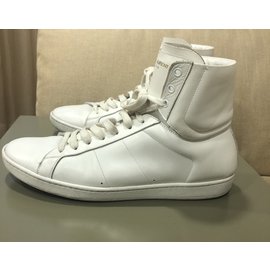 Saint Laurent-Hi top trainers-White