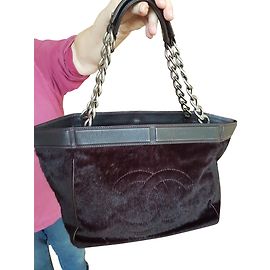 Chanel Handbag Purple Leather Purple