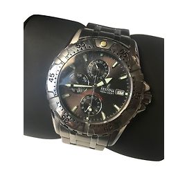 Autre Marque Festina Preto Prata Cinza Verde claro