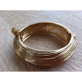 Yves Saint Laurent-Very nice golden silver metal bracelet of the house yve saint Laurent-Golden