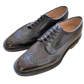 Church's-Church's new leather lace up shoes-Ebony
