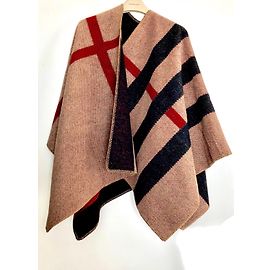 Burberry Prorsum Poncho in lana e cashmere Marrone