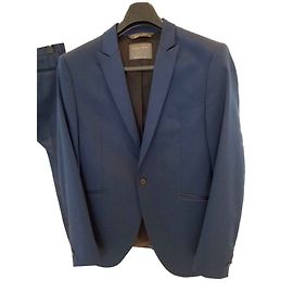 Zara Superb night blue suit Blue