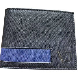 Versace-VERSACE JEANS NEW MEN'S LEATHER WALLET-Blue