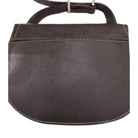 Furla-leather shoulder bag and pouch-Black
