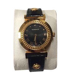 Versace Vanity reloj de mujer negro. Negro Dorado