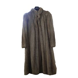 Autre Marque Casaco de pele de coypu bege prateado Bege