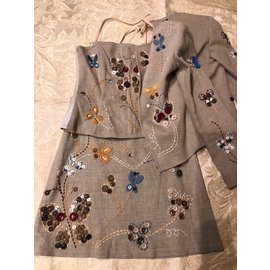 D&G-Skirt suit-Beige