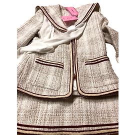 Autre Marque Completo Gonna in Cotone Eggshell Bianco sporco