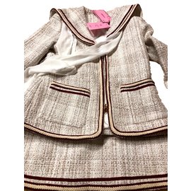 Autre Marque Traje de Falda de Algodón Eggshell Blanco roto