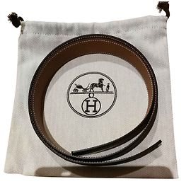 Hermès Cinturón de hermes Negro Beige