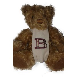 Burberry-Belo brinquedo de pelúcia Burberry com cachecol-Bege