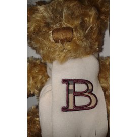Burberry-Magnifique doudou peluche Burberry avec écharpe-Beige