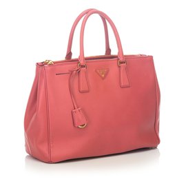 Prada-Large Saffiano Lux Galleria lined Zip Tote-Pink