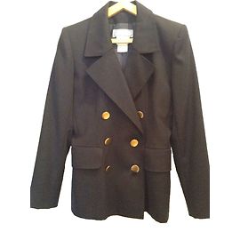 Yves Saint Laurent Navy Blue Wool Blazer Navy blue