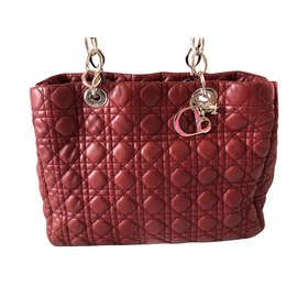 Dior-Shopping tote bag-Dark red