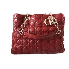 Dior-Shopping tote bag-Dark red