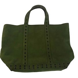 Vanessa Bruno Le Cabas Cabas en cuir nubuck kaki Kaki Vert olive