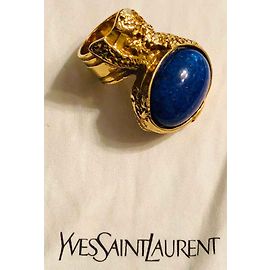 Sublime Yves Saint Laurent Arty ring Blue Golden