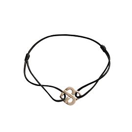 Infinity heart bracelet Poiray Black Silvery