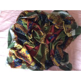 Hermès-Hermès large cashmere and silk shawl-Multiple colors