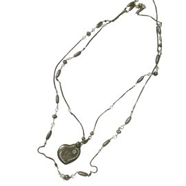 Gas-Long necklaces-Silvery