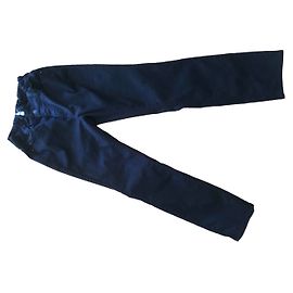 Autre Marque Black cotton elasticated trousers Black