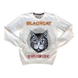 Sweatshirt Gucci Chat Noir Multicolore