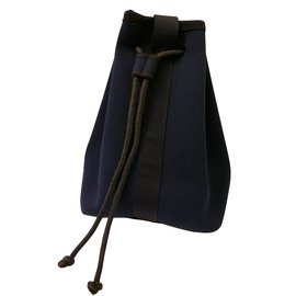 Autre Marque-Sac porté épaule en néoprène marine finition noires-Noir,Bleu Marine