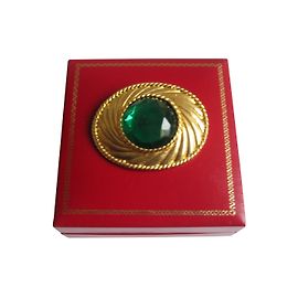 Emanuel Ungaro Alfinetes e broches Dourado Verde escuro