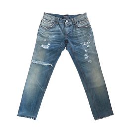 Jeans slim Dolce & Gabbana blu in cotone Blu